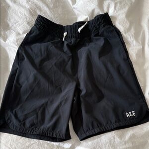 Boys Abercrombie & Fitch Black Logo Shorts